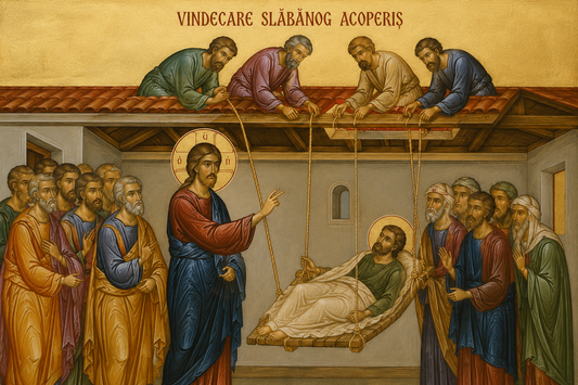 Icoana Vindecarea Slabanogului prin Acoperis - stil bizantin