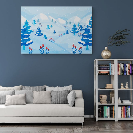 Tablou Canvas - Peisaj abstract de iarna 2