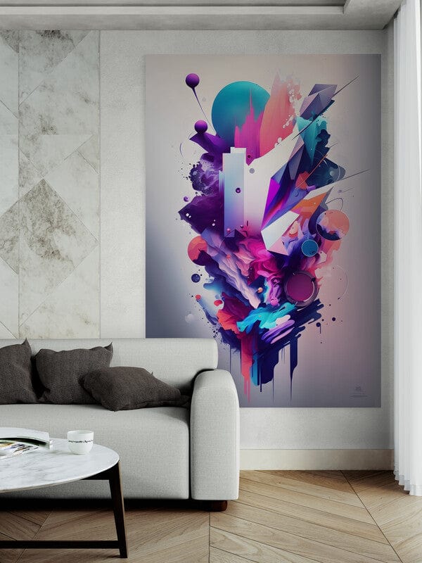 Tapet textil 1,5 X 2 m "Purple abstract"