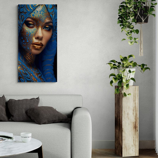 Tablou Canvas - Frumoasa in Albastru