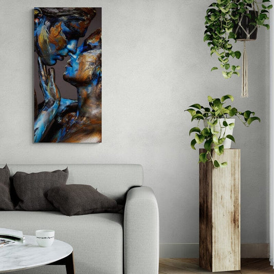 Tablou Canvas - Duo Albastru Auriu