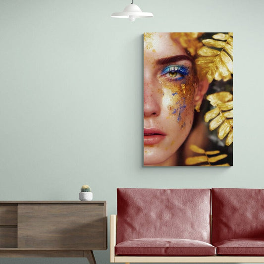 Tablou Canvas - Chip Feminin in Culori de Toamna