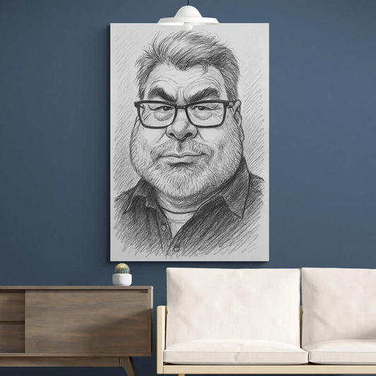 🎁 Caricatura ta pe tablou – 3 stiluri la alegere