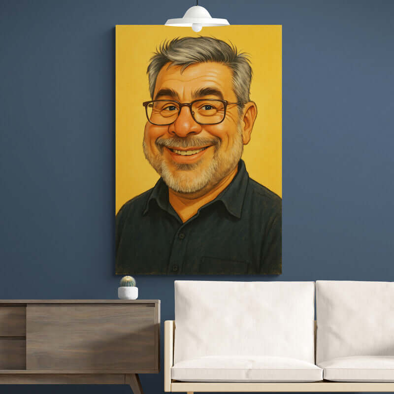 🎁 Caricatura ta pe tablou – 3 stiluri la alegere