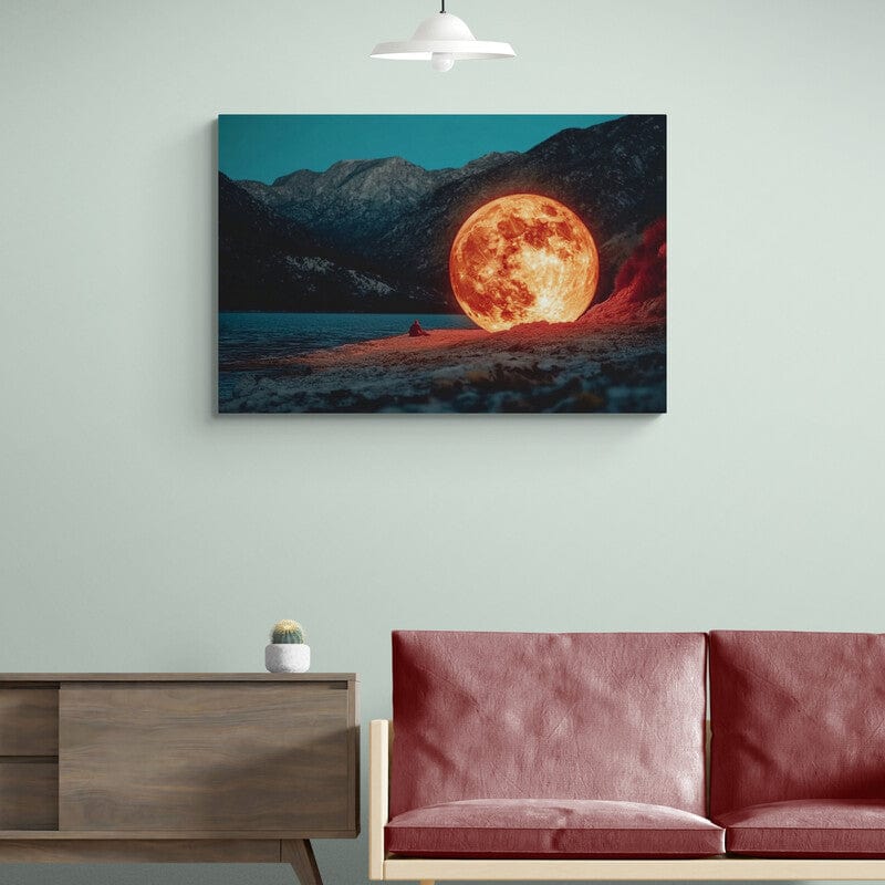 Tablou Canvas - Luna Martiana pe Malul Lacului