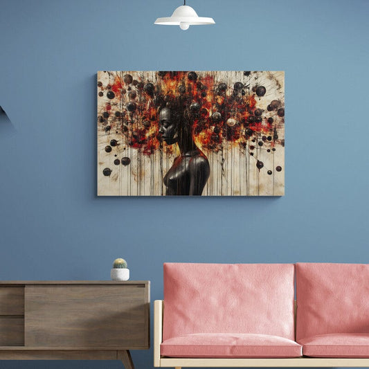 Tablou Canvas - Frumusețe Abstractă cu Explozie de Bule Colorate