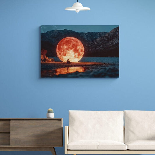 Tablou Canvas - Luna Martiana pe Lac