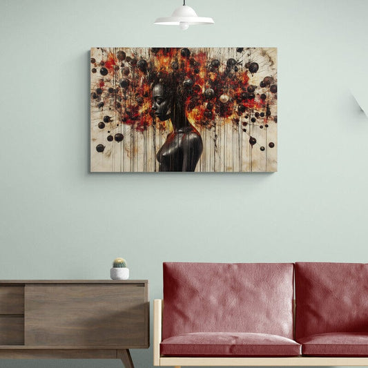 Tablou Canvas - Frumusețe Abstractă cu Explozie de Bule Colorate