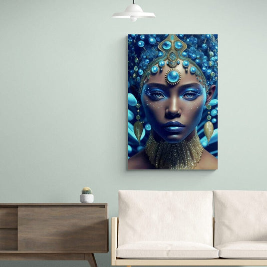 Tablou Canvas - Doamna in Albastru