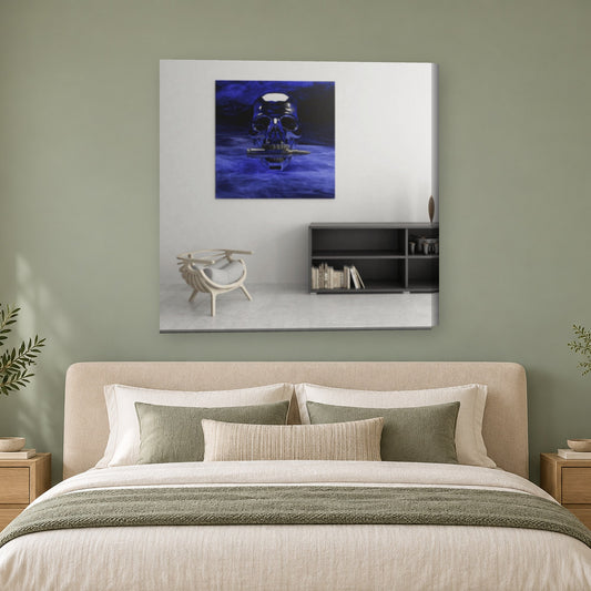 Tablou canvas - Craniu pe perete, in camera - Zibo.ro