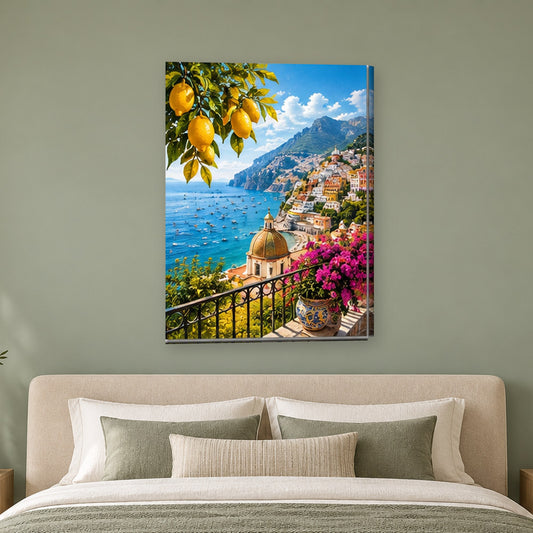 Tablou decorativ - Amalfi, Vedere de vis pe perete, in camera - Zibo.ro
