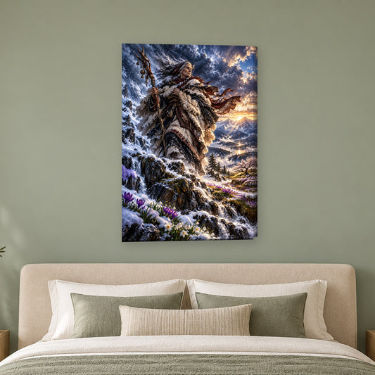 Tablou decorativ - Baba Dochia pe perete, in camera - Zibo.ro