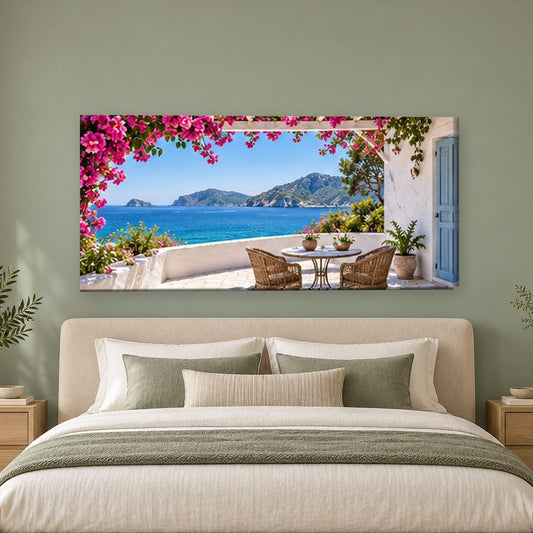 Tablou decorativ - Balcon inflorit pe perete, in camera - Zibo.ro