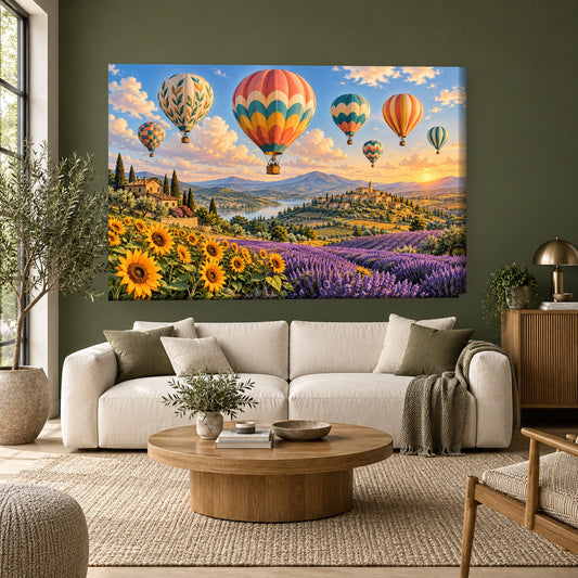 Tablou decorativ - Baloanele cu Aer Cald pe perete, in camera - Zibo.ro