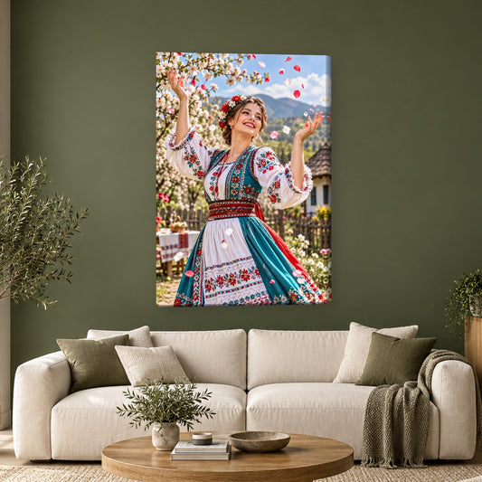Tablou decorativ - Buchet de mireasa pe perete, in camera - Zibo.ro