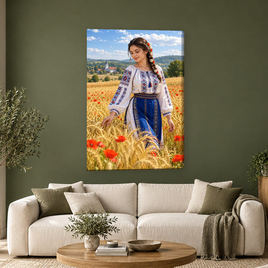Tablou decorativ - Bunica si nepoata pe perete, in camera - Zibo.ro