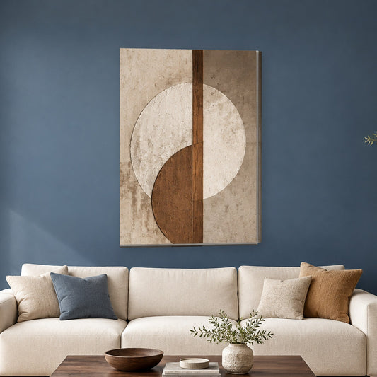 Tablou decorativ - Echilibru in lemn pe perete, in camera - Zibo.ro