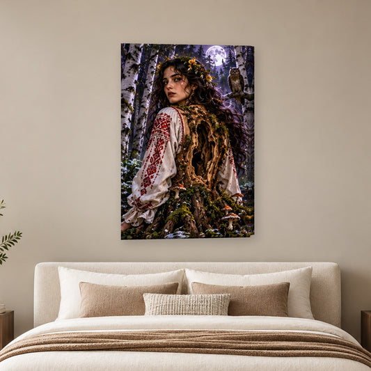 Tablou decorativ - Fata Padurii pe perete, in camera - Zibo.ro
