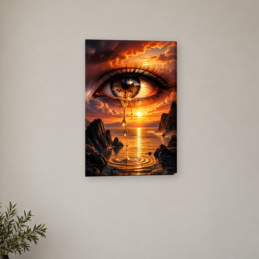 Tablou decorativ - Lacrima de Aur pe perete, in camera - Zibo.ro