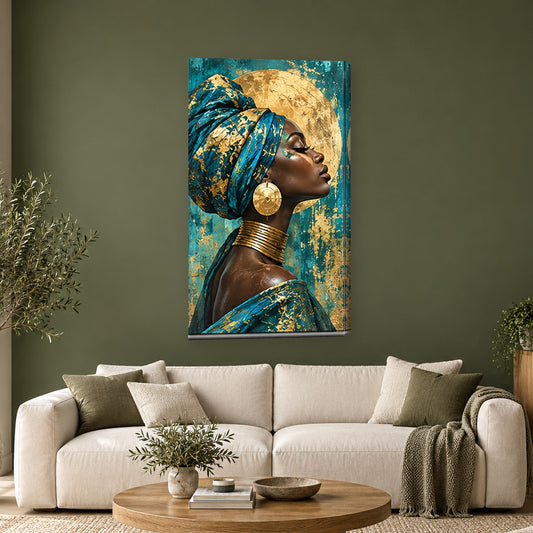 Tablou decorativ - Luna de aur pe perete, in camera - Zibo.ro