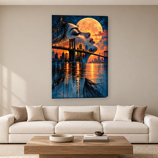 Tablou decorativ - Luna peste Pod pe perete, in camera - Zibo.ro