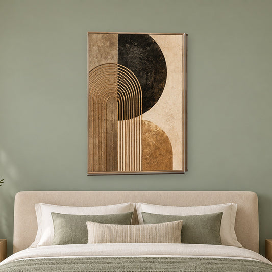 Tablou decorativ - Modern Japandi pe perete, in camera - Zibo.ro