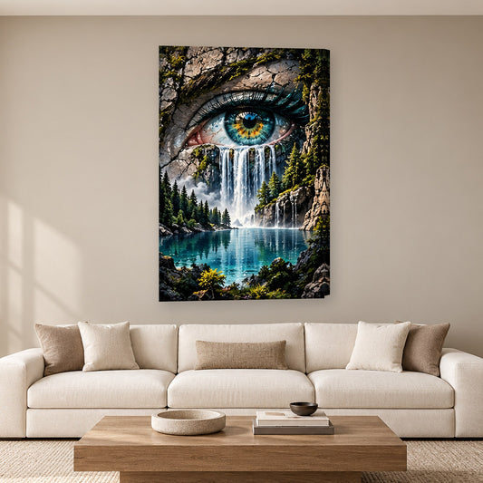 Tablou decorativ - Ochiul de Piatra si Muschi pe perete, in camera - Zibo.ro