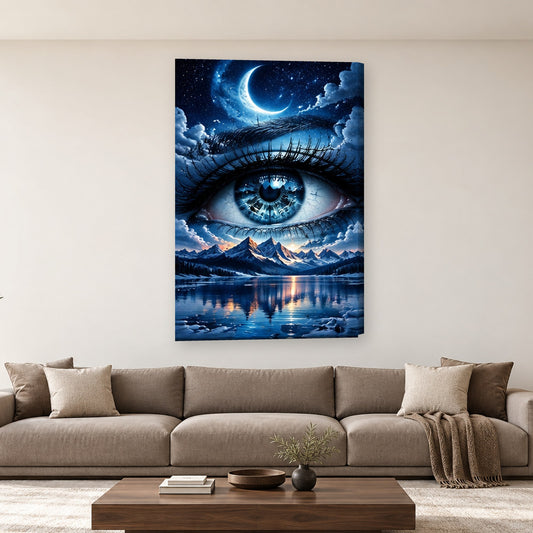 Tablou decorativ - Ochiul Iernii pe perete, in camera - Zibo.ro