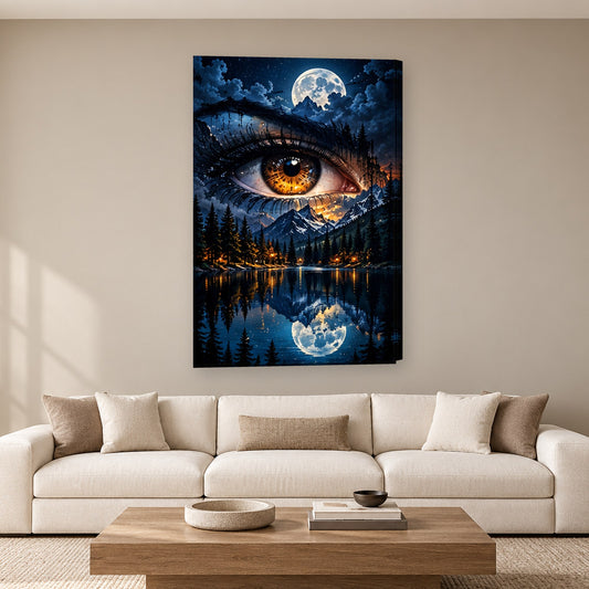 Tablou decorativ - Ochiul Lunii Pline pe perete, in camera - Zibo.ro