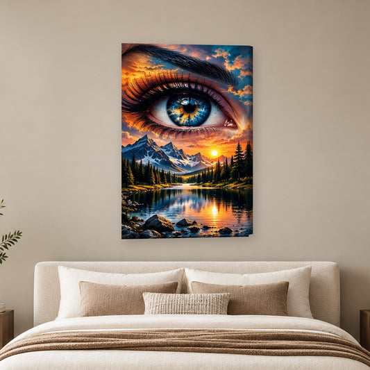 Tablou decorativ - Ochiul Muntelui pe perete, in camera - Zibo.ro