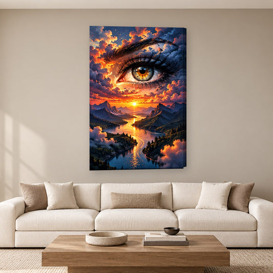 Tablou decorativ - Ochiul Norilor Aprinsi pe perete, in camera - Zibo.ro