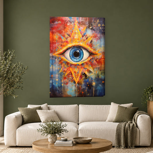 Tablou decorativ - Ochiul solar pe perete, in camera - Zibo.ro