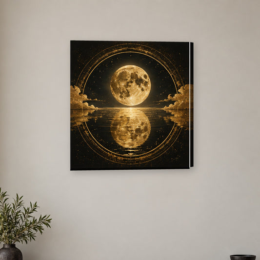 Tablou decorativ - Oglinda Lunii pe perete, in camera - Zibo.ro
