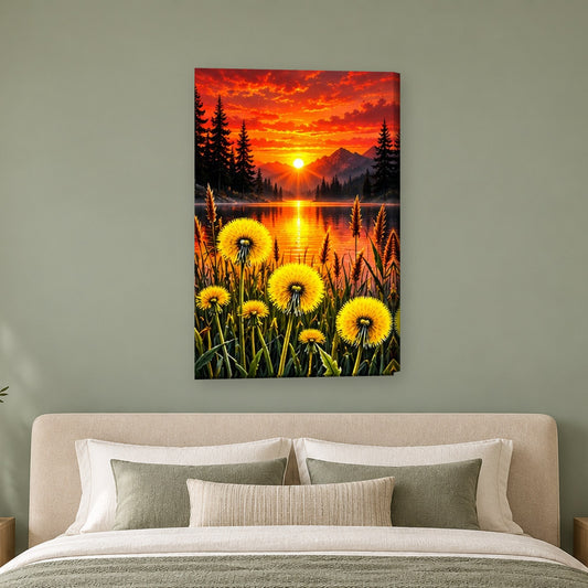 Tablou decorativ - Papadii la asfintit pe perete, in camera - Zibo.ro
