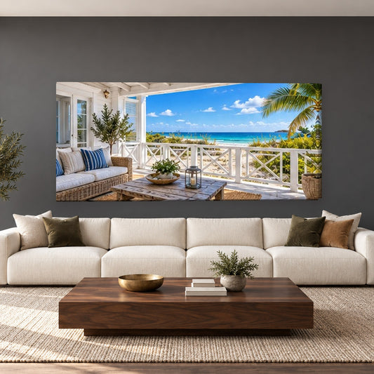 Tablou decorativ - Priveliste de pe veranda pe perete, in camera - Zibo.ro