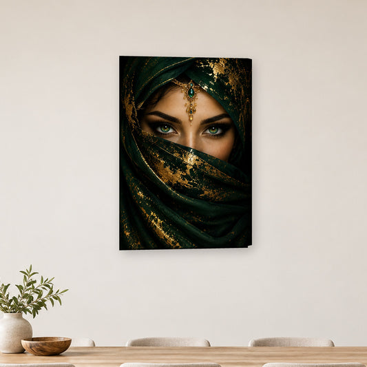 Tablou decorativ - Privirea de Smarald pe perete, in camera - Zibo.ro