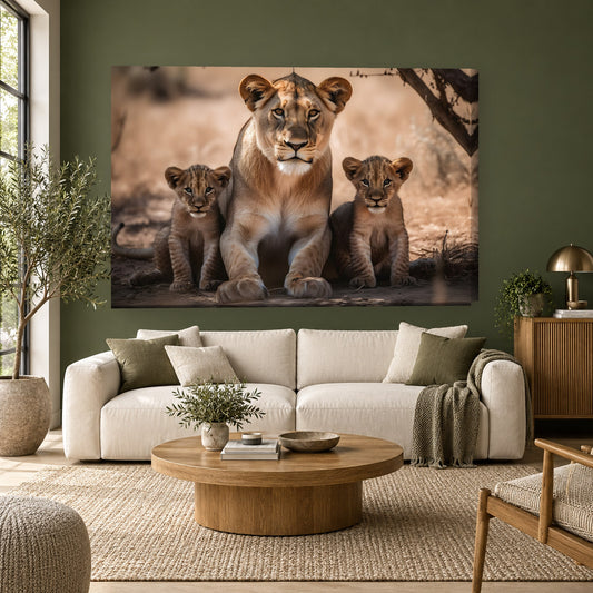 Tablou decorativ - Priviri din Savana pe perete, in camera - Zibo.ro