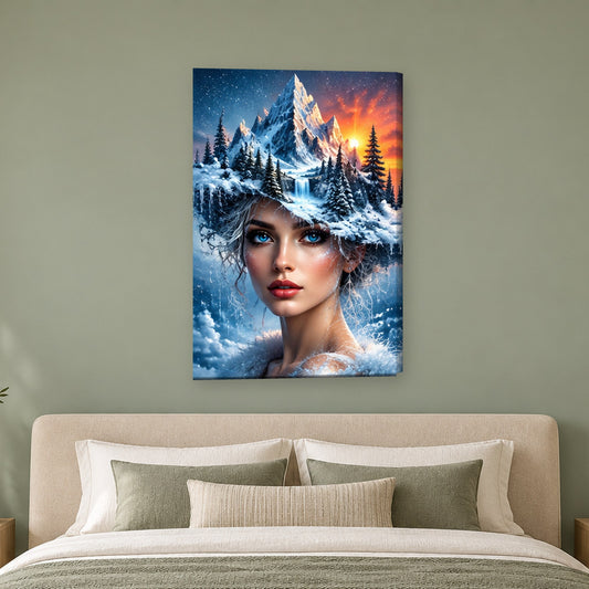 Tablou decorativ - Regina Iernii pe perete, in camera - Zibo.ro