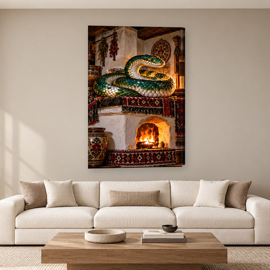 Tablou decorativ - Sarpele Casei pe perete, in camera - Zibo.ro