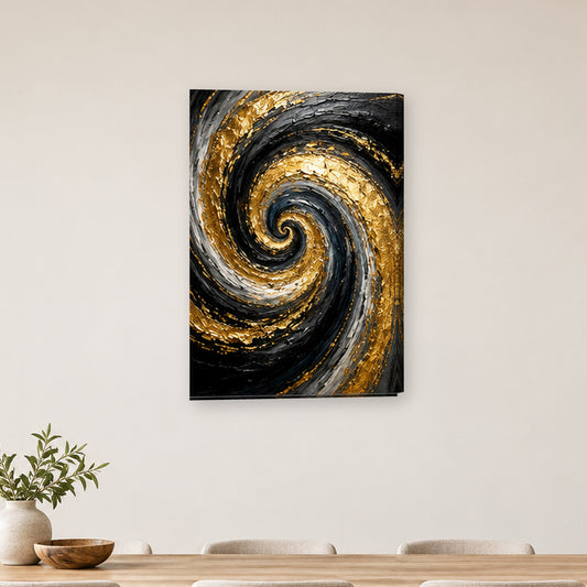 Tablou decorativ - Spirala de aur pe perete, in camera - Zibo.ro