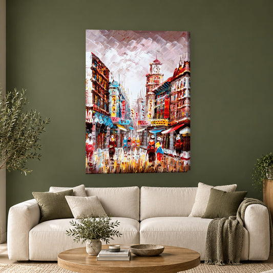 Tablou decorativ - Strada veche la asfintit pe perete, in camera - Zibo.ro