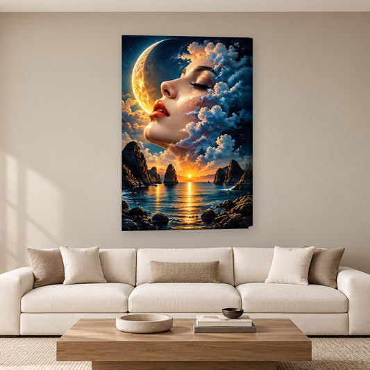 Tablou decorativ - Sub Semnul Lunii pe perete, in camera - Zibo.ro