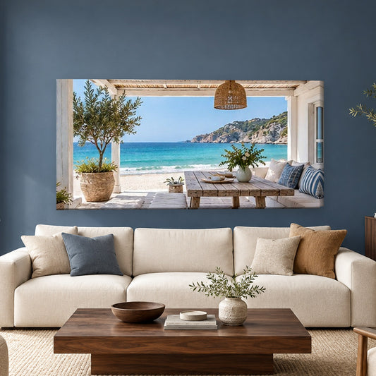 Tablou decorativ - Terasa la mare pe perete, in camera - Zibo.ro