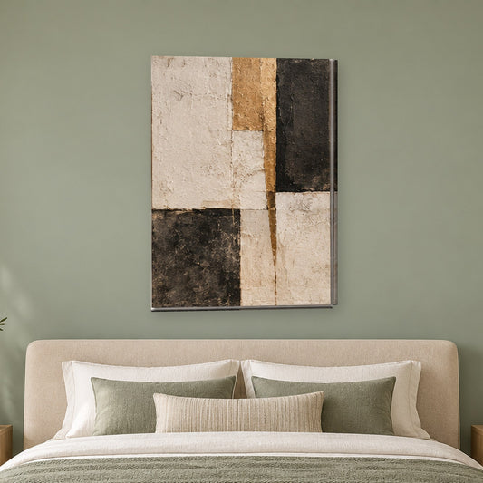 Tablou decorativ - Nuante si aur pe perete, in camera - Zibo.ro