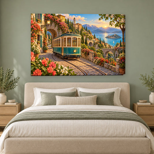 Tablou decorativ - Tramvaiul pe perete, in camera - Zibo.ro