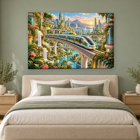 Tablou decorativ - Trenul Viitorului pe perete, in camera - Zibo.ro