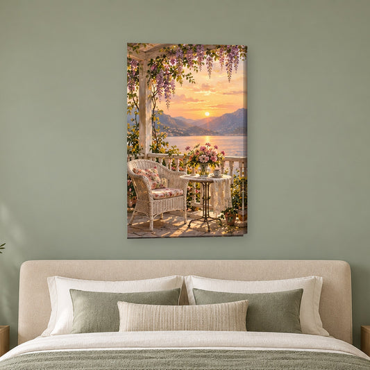 Tablou decorativ - Veranda la apus pe perete, in camera - Zibo.ro