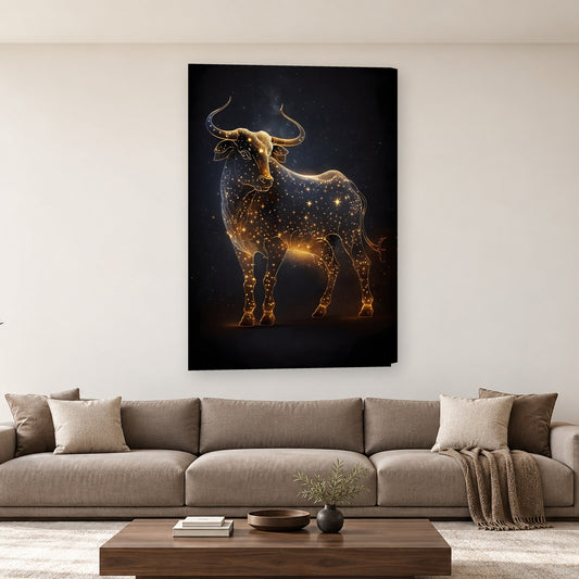 Tablou decorativ - Zodia Taur pe perete, in camera - Zibo.ro
