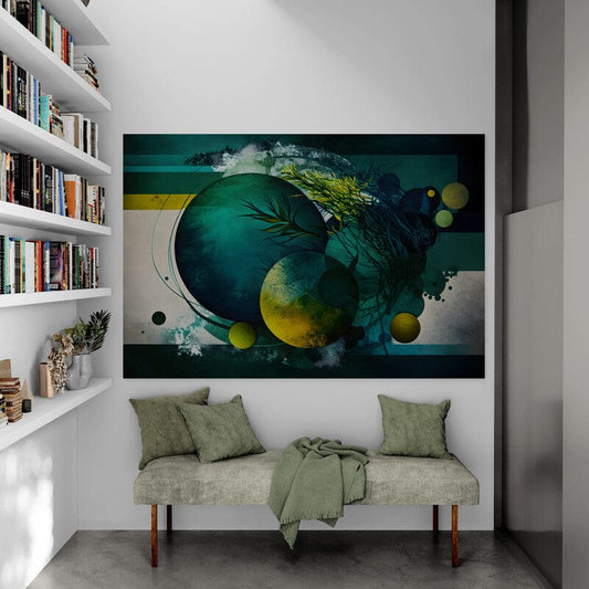 Tapet textil 1,5 X 2,2 m "Albastru abstract"