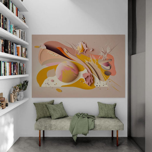 Tapet textil 1,5 X 2,2 m "Orange abstract"